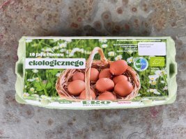 Jaja certyfikowane EKO różnych rozmiarów 10 szt